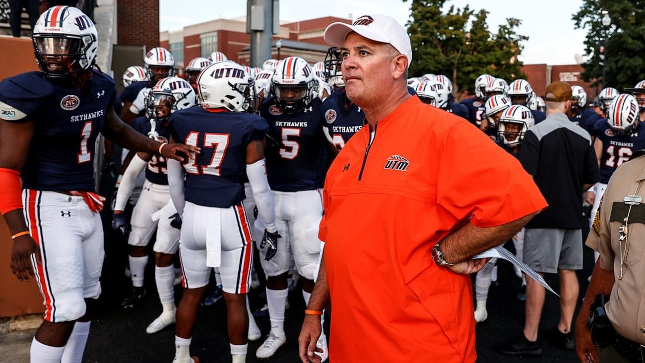 UT Martin head football coach Jason Simpson