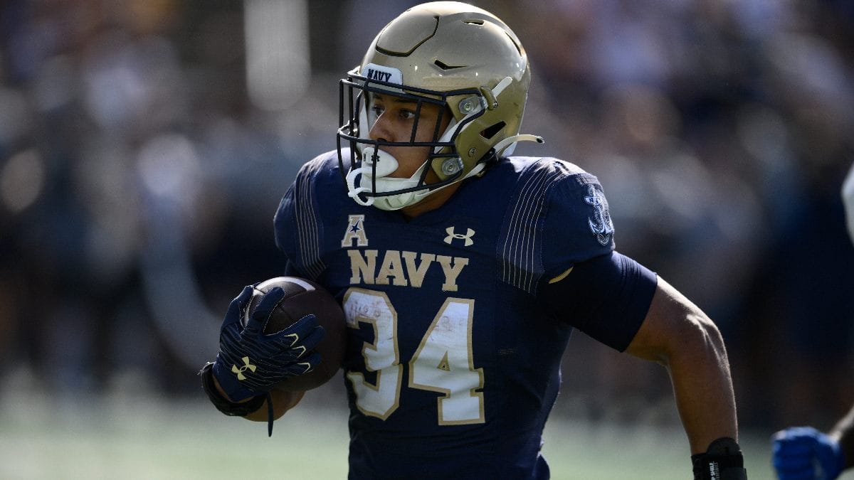 Navy fullback Anton Hall Jr