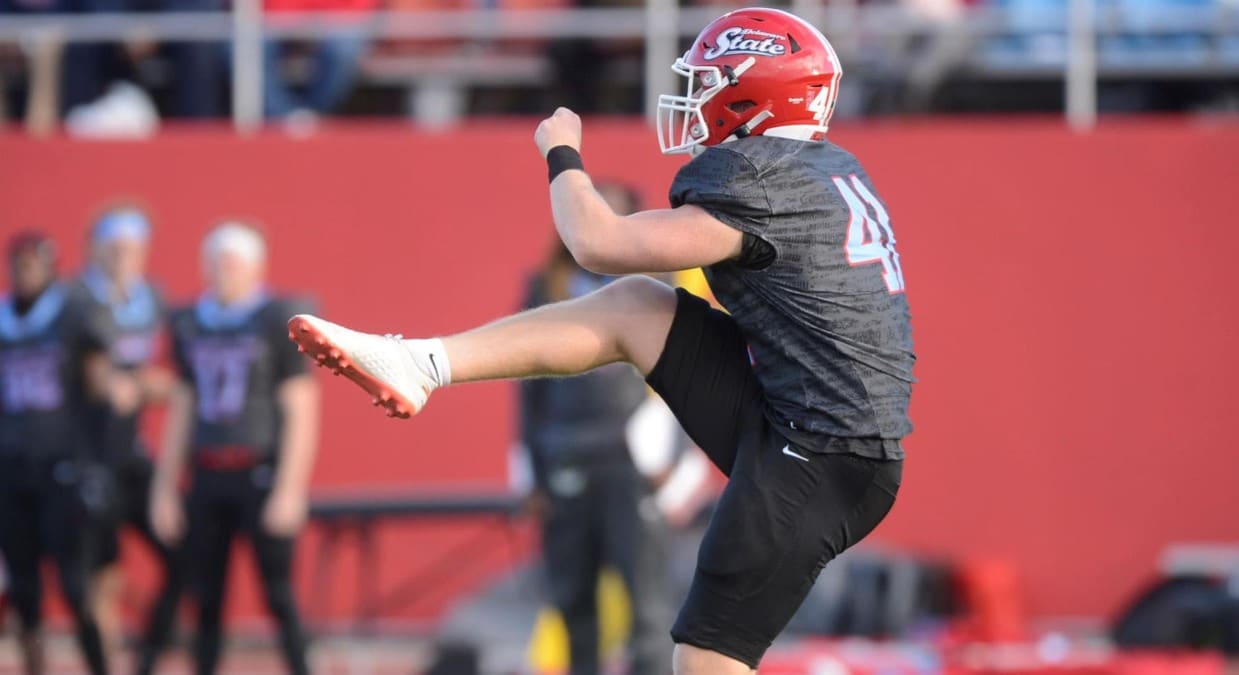 Delaware State punter Matt Noll