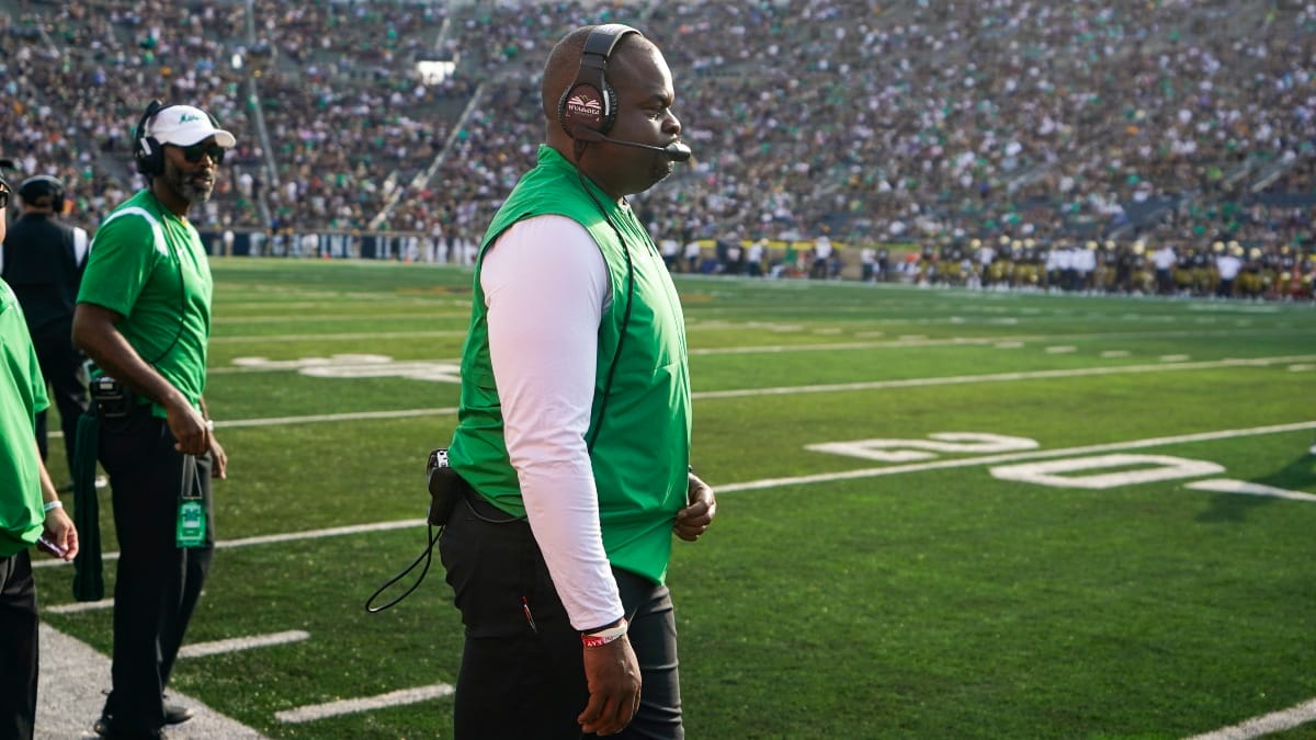 Marshall head coach Charles Huff