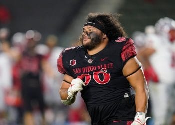 San Diego State defensive lineman Jonah Tavai