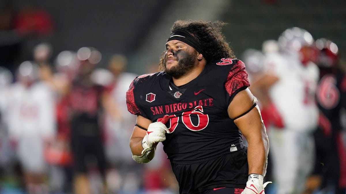 San Diego State defensive lineman Jonah Tavai