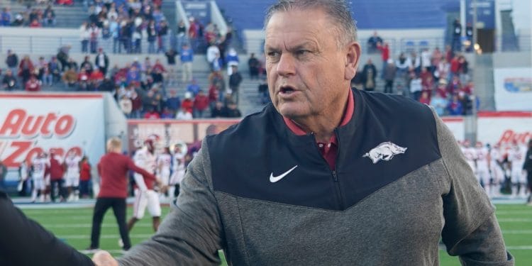 Arkansas head coach Sam Pittman