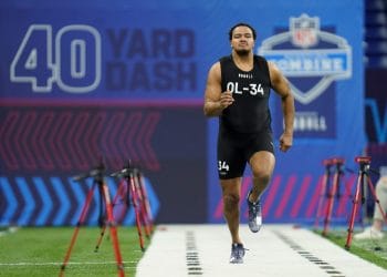 Boise State offensive lineman John Ojukwu
