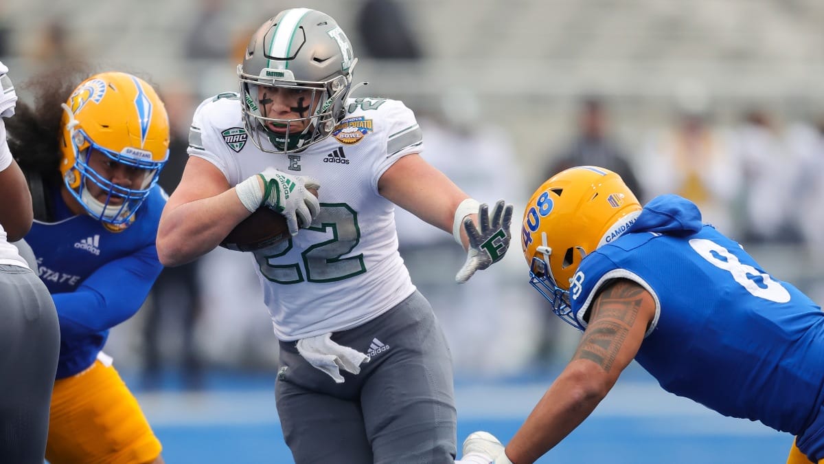 Eastern Michigan running back Samson Evans