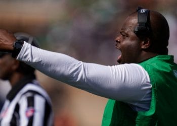 Marshall head coach Charles Huff