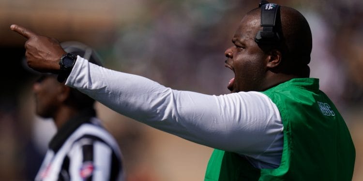 Marshall head coach Charles Huff