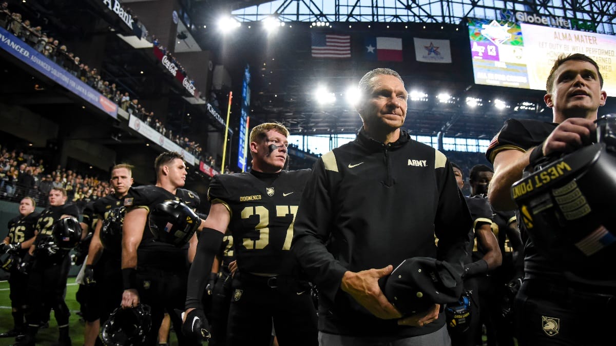 Army head coach Jeff Monken