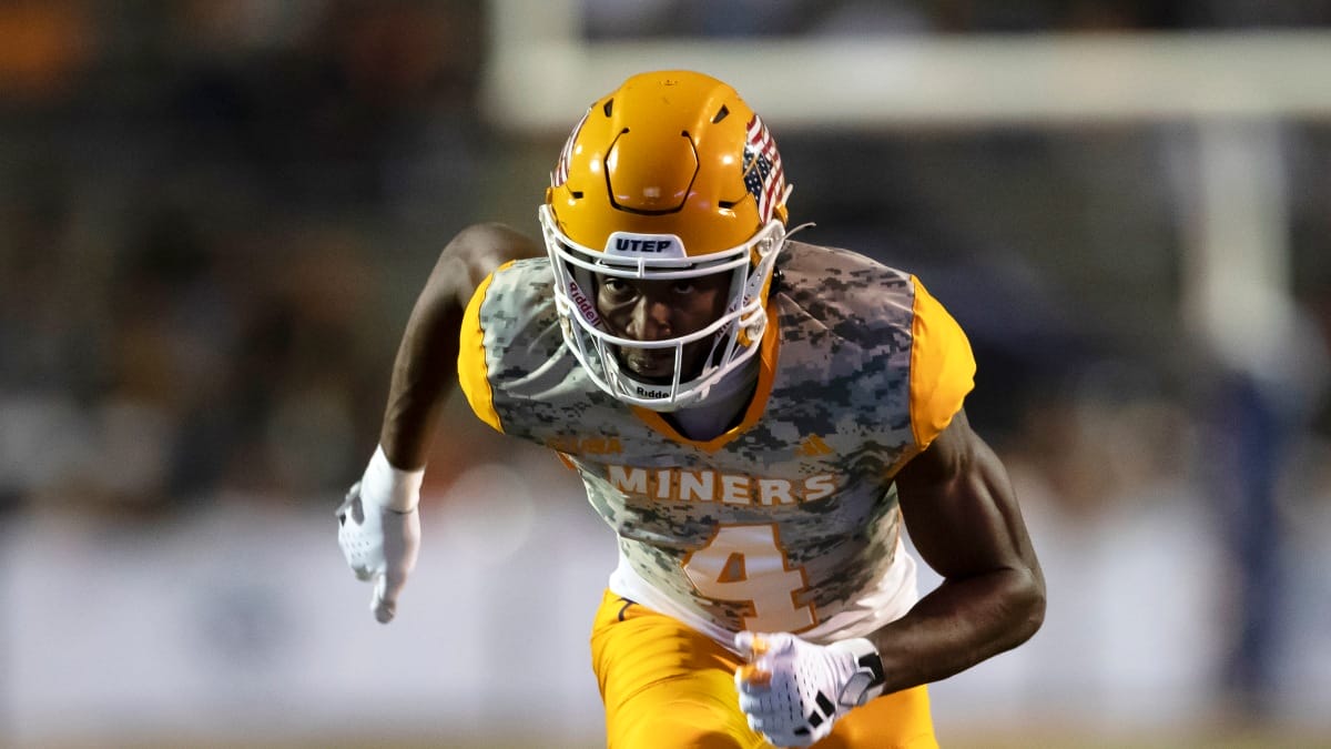 UTEP wide receiver Kelly Akharaiyi