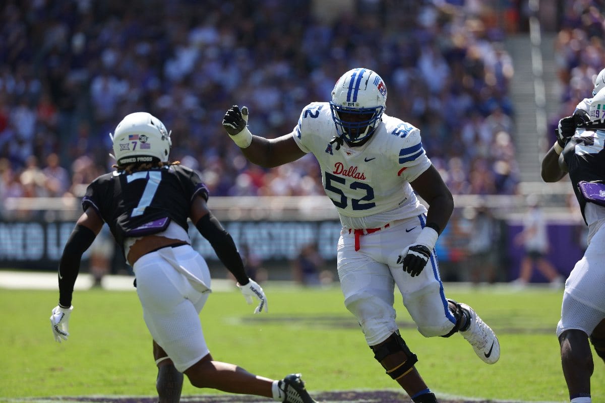 SMU offensive lineman Marcus Bryant