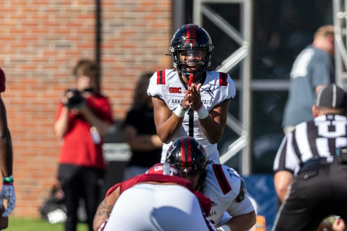 Arkansas State quarterback Jaylen Raynor