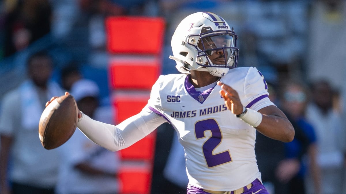 James Madison quarterback Jordan McCloud