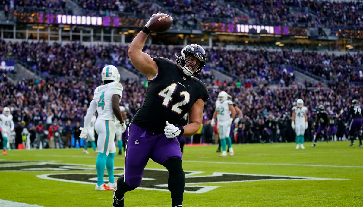 Baltimore Ravens fullback Patrick Ricard