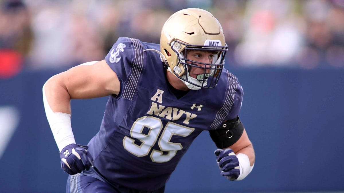 Navy Midshipmen defensive end Jacob Busic