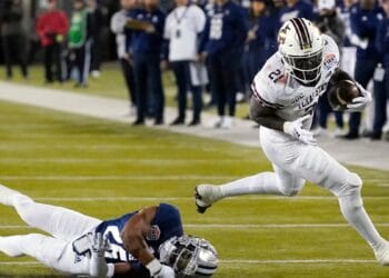 Texas State running back Ismail Mahdi