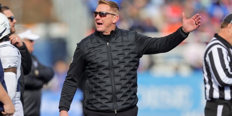 Utah State head coach Blake Anderson