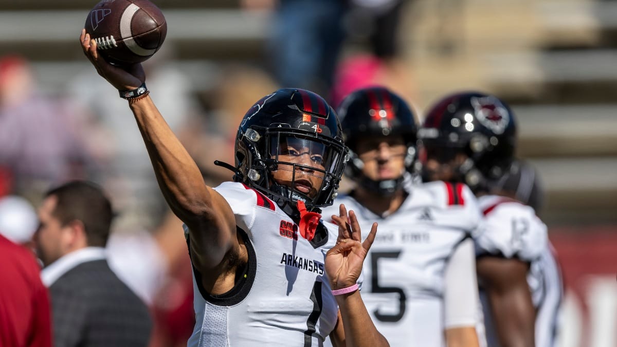 Arkansas State quarterback Jaylen Raynor