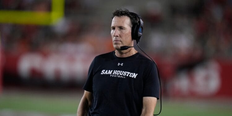 Sam Houston head coach K.C. Keeler