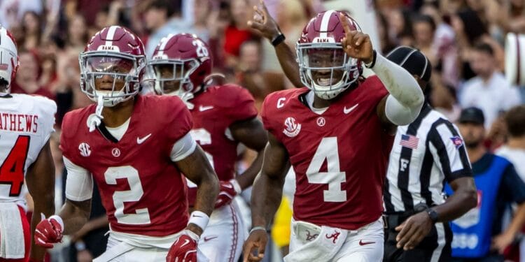 Alabama quarterback Jalen Milroe