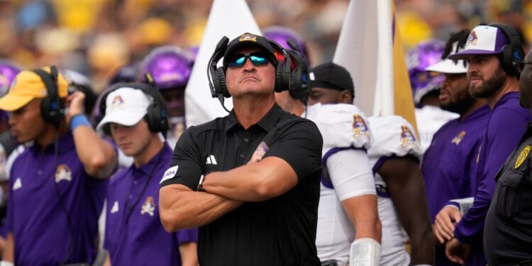 East Carolina head coach Mike Houston