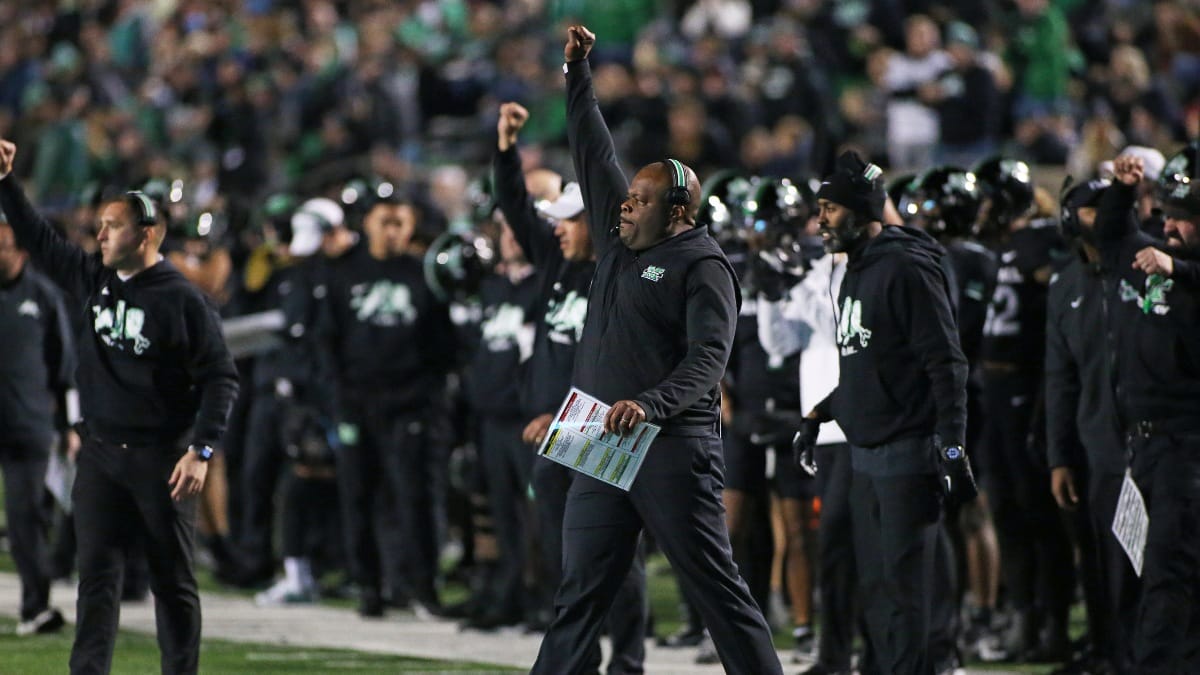 Marshall coach Charles Huff