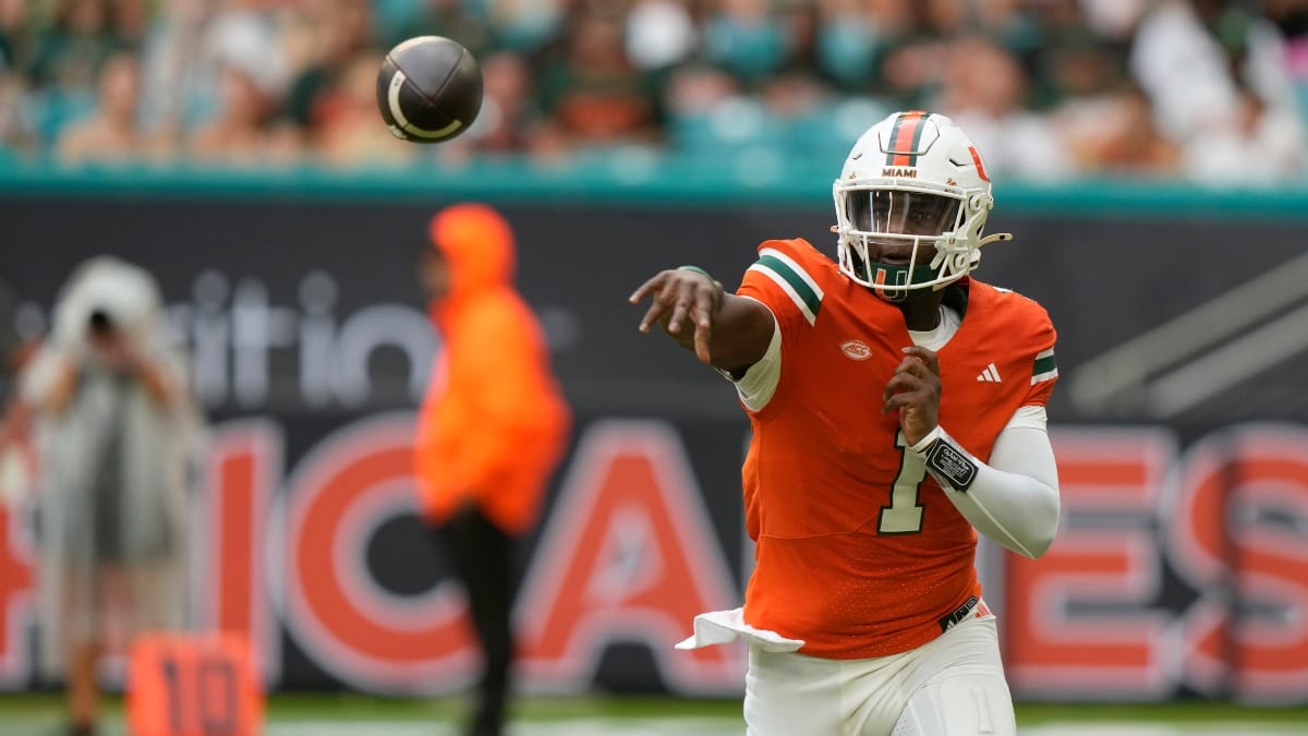 Miami quarterback Cam Ward