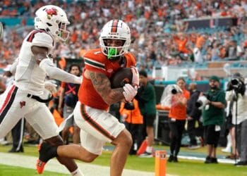 Miami wide receiver Xavier Restrepo