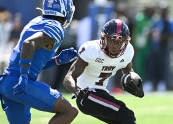 Troy wide receiver Devonte Ross