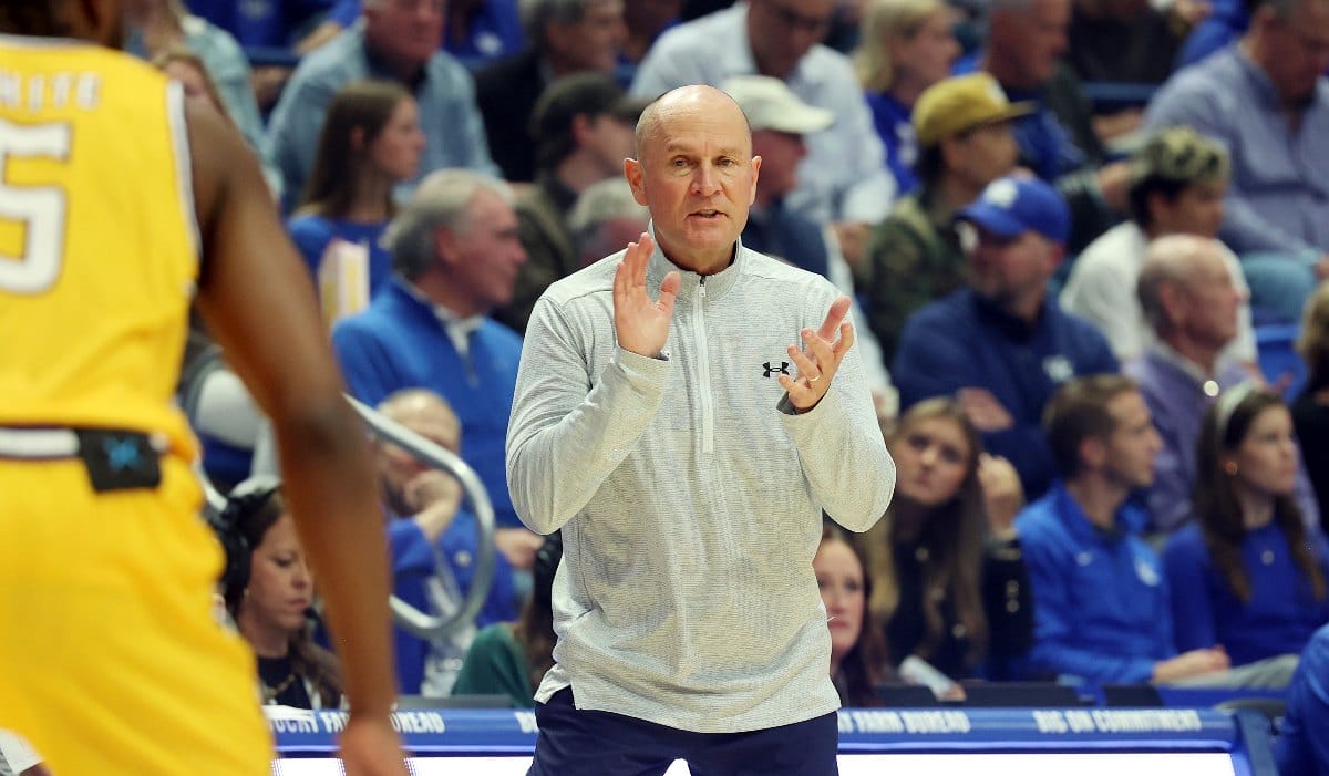 Lipscomb head coach Lennie Acuff