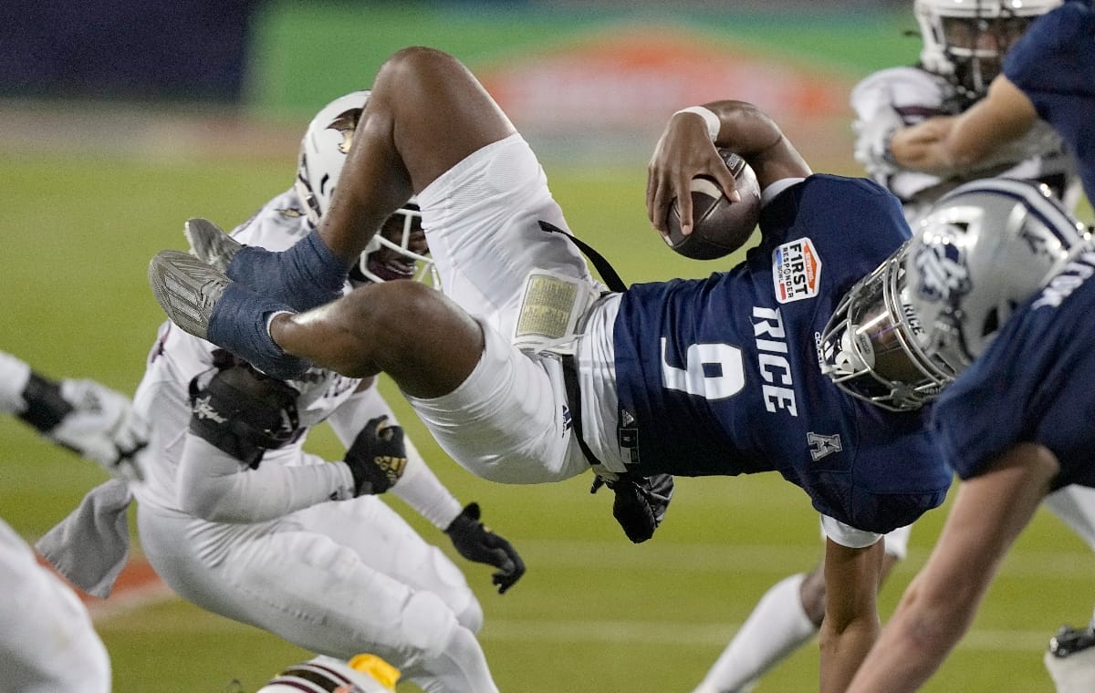 Rice quarterback Chase Jenkins