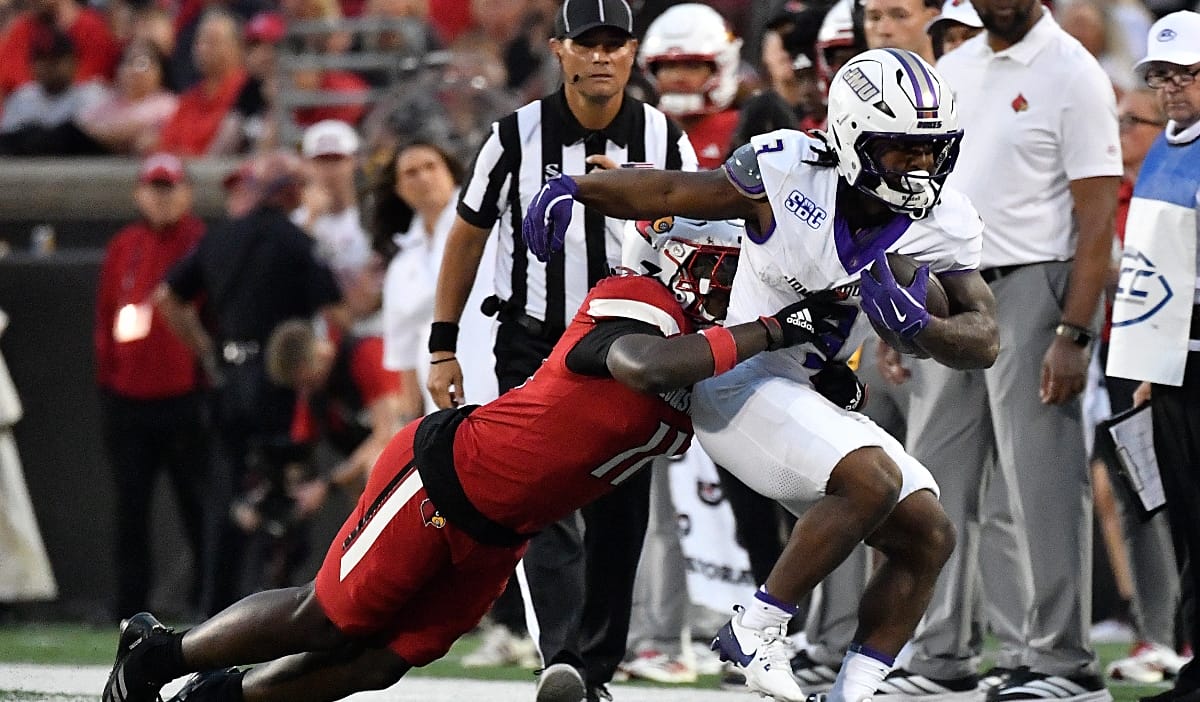 James Madison running back Wayne Knight