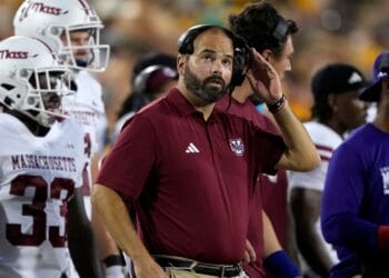 Massachusetts head coach Joe Harasymiak