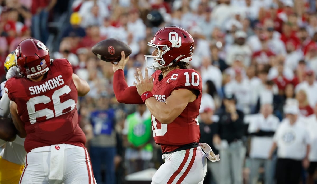 Oklahoma quarterback John Mateer