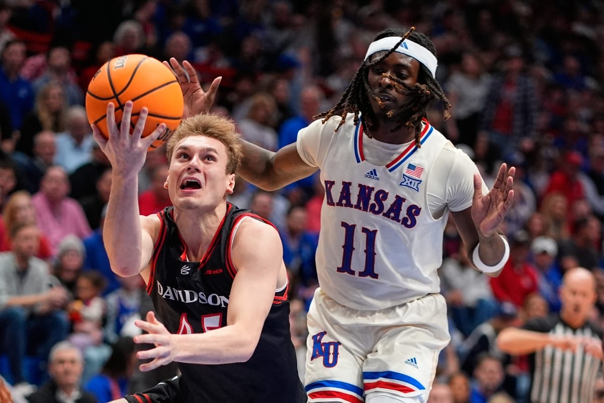 Davidson guard Roberts Blums