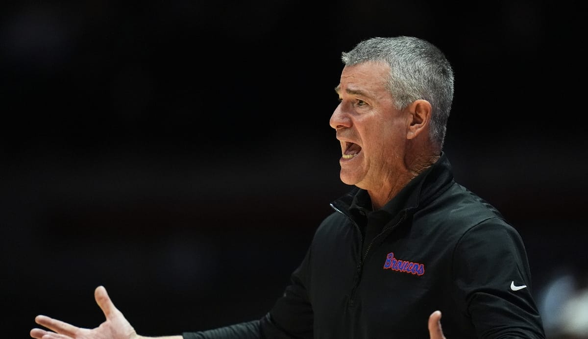 Boise State head coach Leon Rice