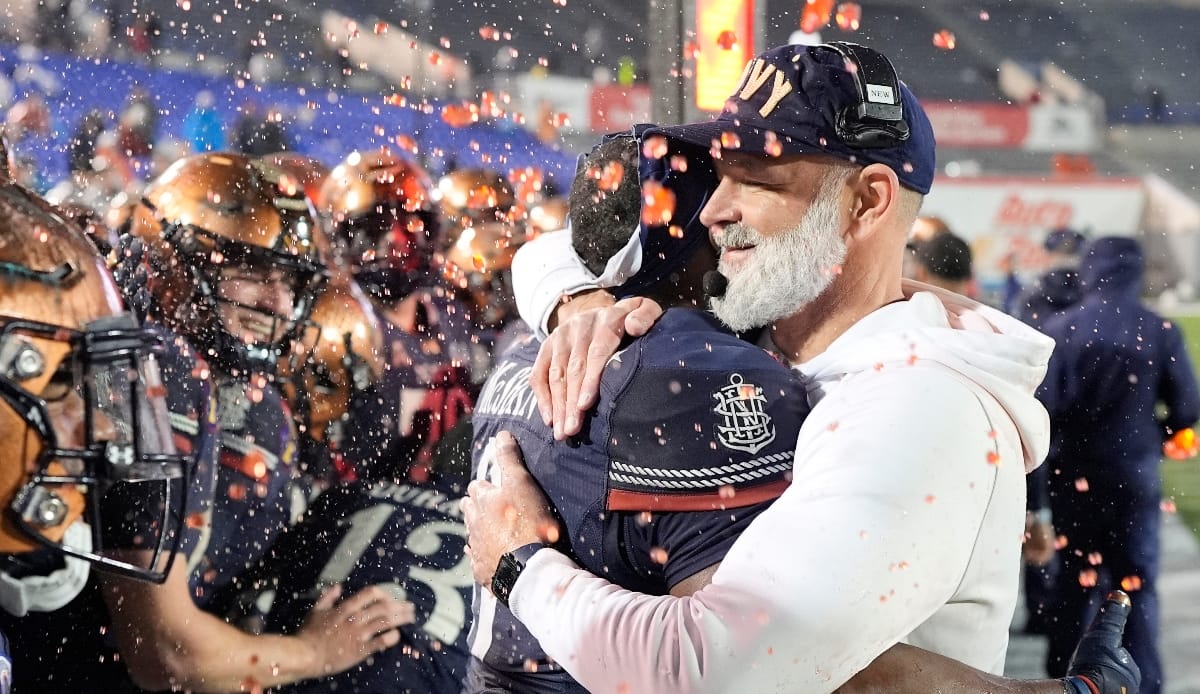 Navy head coach Brian Newberry